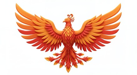 Fototapeta premium Mythological phoenix design illustration