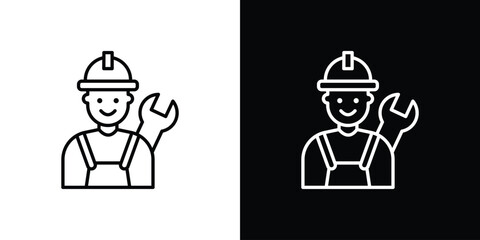 Engineer icon Editable stroke vector pack, suitable for web designs.