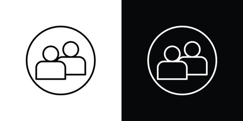 Demographics icon Editable stroke vector pack, suitable for web designs.