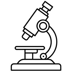 Microscope Symbol Clean Line Style Vector