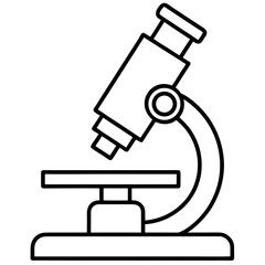 Microscope Symbol Clean Line Style Vector
