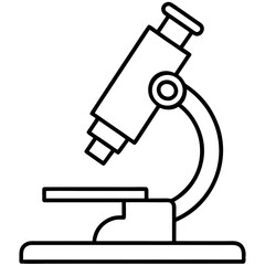 Microscope Symbol Clean Line Style Vector