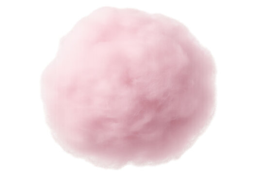 Fluffy pink cotton candy swirling against transparent backdrop, capturing sugary carnival essence - Powered by Adobe