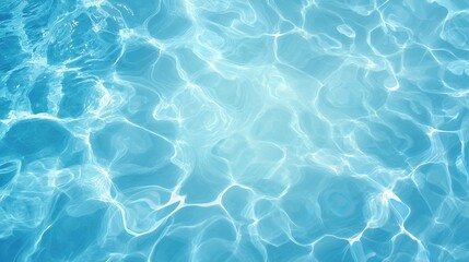 Obraz premium Serene pool water texture with gentle ripples and reflections, creating an atmosphere of tranquility and relaxation, light blue color palette adds to peaceful ambiance