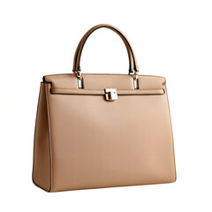 brown leather bag isolated in white  background ,  bag