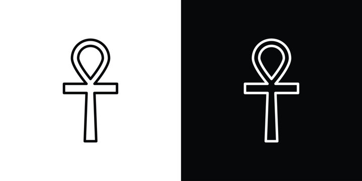 Ankh icon Editable stroke vector pack, suitable for web designs.