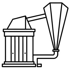 Minimalist Air Filter System Vector Illustration