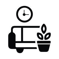 Table, chair, lamp, furniture icon