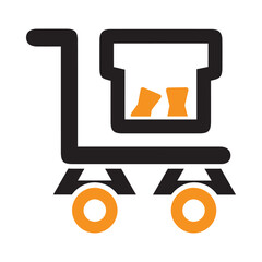truck, hand, trolley, hand truck icon