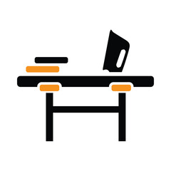 Laundry, iron, table, ironing board icon