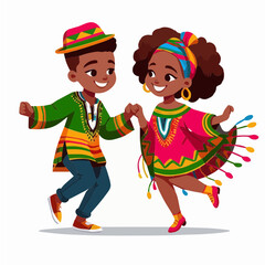African couple dancing with each other
