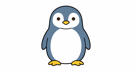 Cute Standing Penguin with Simple Design