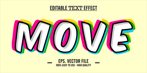 move editable text effect concept