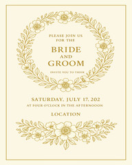 wedding invitation vector