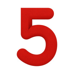 3D render image. Cloth number letter 