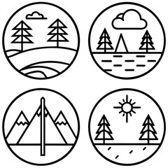 Nature Trail Wayfinding Icons
