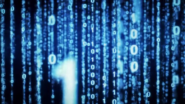 Abstract digital binary code background design for technology concepts