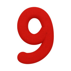 3D render image. Cloth number letter 