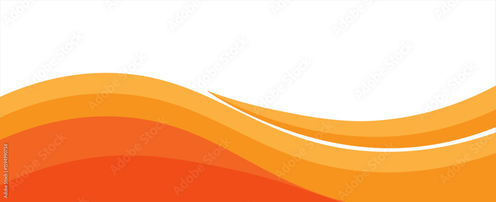Poster vector orange line background curve element with white space for text and message design, overlappin