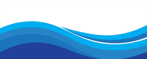 Vector blue line background curve element with white space for text and message design, overlapping layers, eps 10