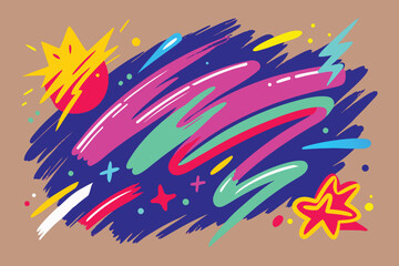 Fototapeta premium -color-pop-strokes---neon-marker-swipes-and-abstra.eps