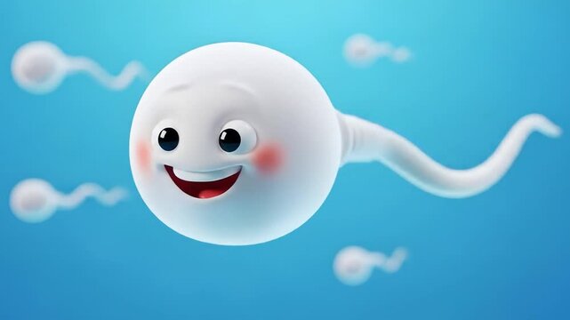 Cartoon sperm cell illustration