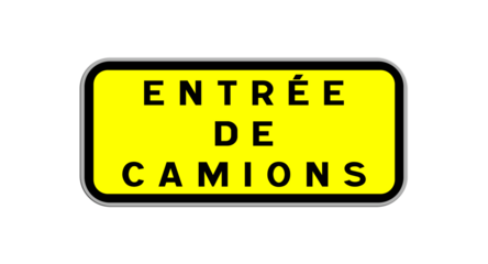 Panneau Entrée de Camions, Signalisation Routière pour Zones de Livraison et Accès Spécifique