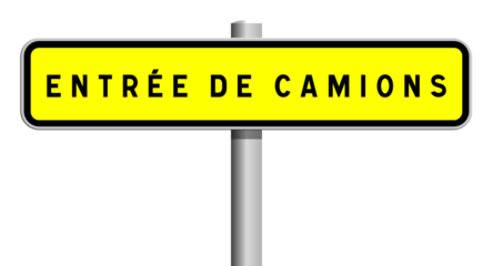 Panneau Entrée de Camions, Signalisation Routière pour Zones de Livraison et Accès Spécifique