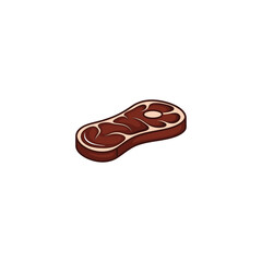 Steak icon logo flat vector design