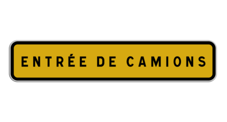 Panneau Entrée de Camions, Signalisation Routière pour Zones de Livraison et Accès Spécifique