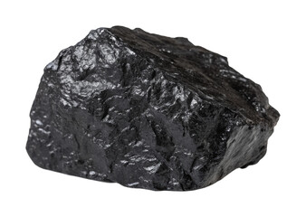 Obraz premium Shiny coal rock displaying reflective texture and natural formation