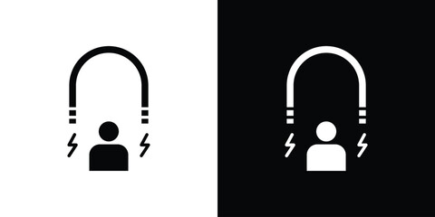 User engagement icon concept. silhouette icon.