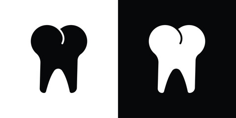 Tooth icon concept. silhouette icon.