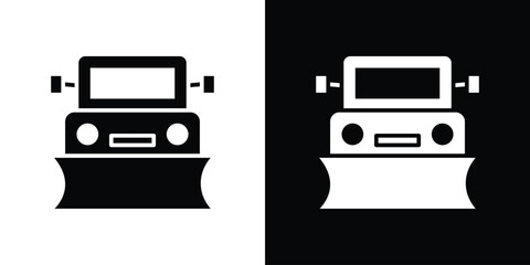 Snowplow icon concept. silhouette icon.