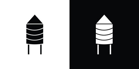 Silo icon concept. silhouette icon.