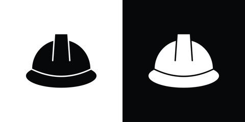 Safety helmet icon concept. silhouette icon.