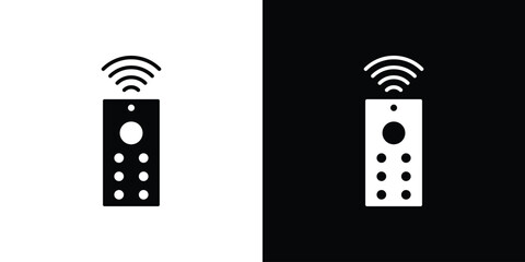 Remote control icon concept. silhouette icon.