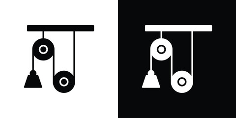 Pulley icon concept. silhouette icon. © Bell