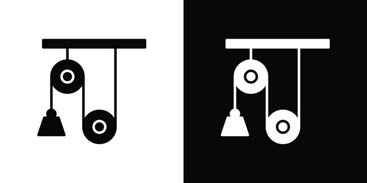 Pulley icon concept. silhouette icon.