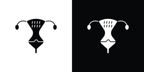 Pelvic inflammatory disease icon concept. silhouette icon.