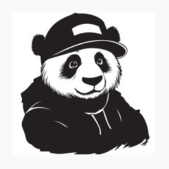 panda in a hat