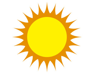 sun vector symbol icon design. illustration isolated on white background