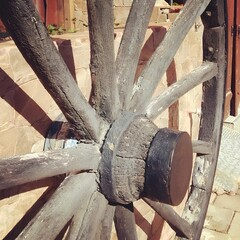 old wooden wheel