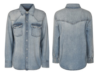 Gray formal Shirt Mockup, white dress shirt with long sleeve , Front and Back View, transparent...