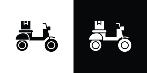 Food delivery icon concept. silhouette icon.