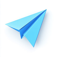 Paper plane isolated on white.