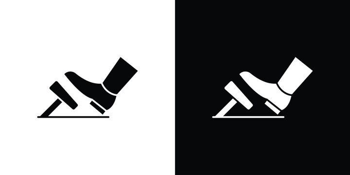 car pedal icon concept. silhouette icon.