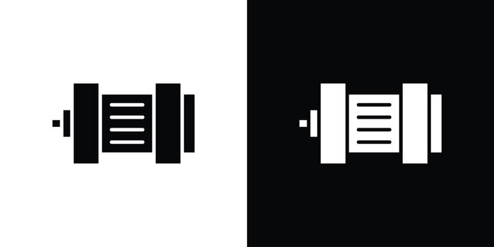 Car alternator icon concept. silhouette icon.