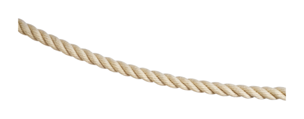 Close-up of twisted natural fiber rope on black