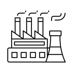 Industry Factory Outline illustration style icon. EPS 10 file